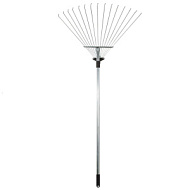 Грабли веерные регулируемые телескопические, 15 зубьев, 180-650 мм, длина 1245-1600 мм