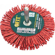 38610 Корщетка-колесо FIT нейлоновая со штифтом 100 мм