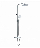 Душевая стойка Gross Aqua Loft Thermofix, хром, Тропический душ Ø225мм, лейка 1 режим, без излива, с термостатом GA9018SMTD04