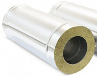 Дымоход утепленный Феррум d=115/200мм, L=0,5м, нержавеющий (430/0,8мм)/оцинкованный, по воде