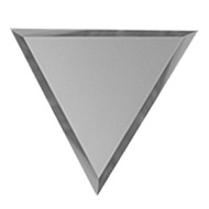 Половина зеркальной серебряной плитка ПОЛУРОМБ 200*170 мм