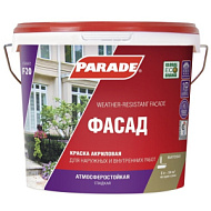 Краска Фасад PARADE Classic F20, База С, 9л, бесцветная матовая