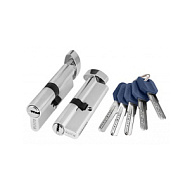 Цилиндровый механизм с вертушкой PUNTO Z402/100 mm (45+10+45) CP хром 5 кл.
