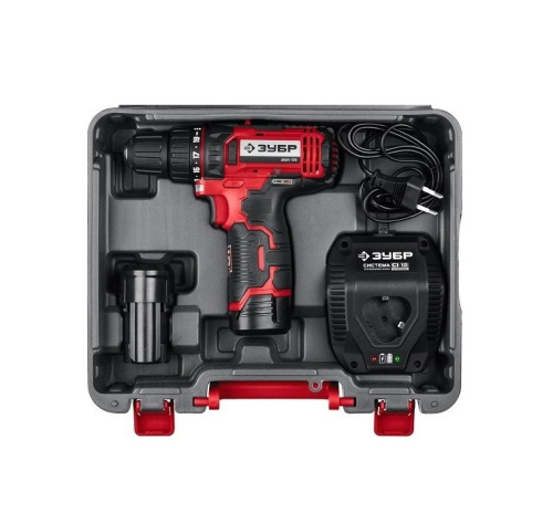 ДШЛ-125-22 дрель-шуруповерт ЗУБР (12В, 2 АКБ, 2Ач, в кейсе)