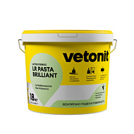 Шпаклевка VETONIT LR Pasta Brilliant готовая, полимерная, суперфинишная , белая 18кг