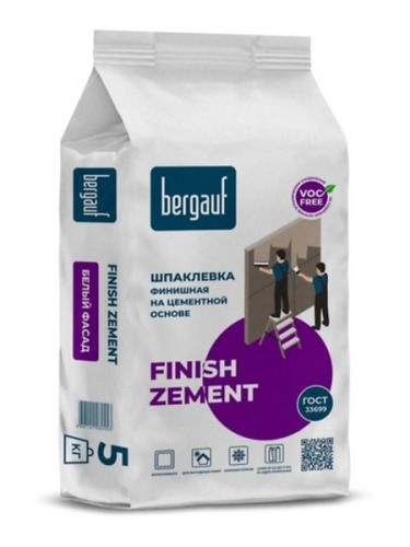 Шпаклевка цементная Bergauf FINISH ZEMENT, 5кг