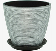 РС189 Горшок керам Бутон роспись диско серый 2л