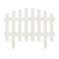 Забор декоративный "Винтаж", 28 х 300 см, белый, Россия, Palisad