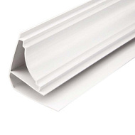 Плинтус потолочный для ПВХ панелей, 3000*10мм, белый /50шт/