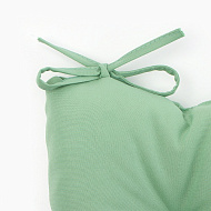 10344792 Сидушка на стул с завязками Доляна цв. зеленый 40х40 см, 100% п/э, габардин 153 г/м2