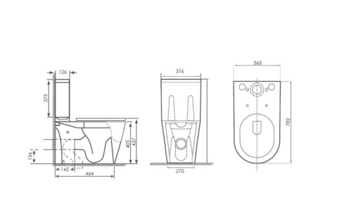 CF41363C Унитаз-компакт Comforty  тонкое сиденье дюропласт с микролифтом, универсальный выпуск
