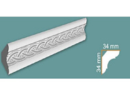 Плинтус потолочный инжекционный FK-4515 Жемчуг 2 м