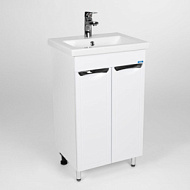 VLIM60CO-T2ST Тумба-умывальник напольная 2 двери  Viant Лима, с раковиной Como 60  600x850x400 мм,