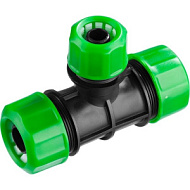 Тройник цанговый (шланг-шланг-шланг) Росток 1/2" х 3/4" х 3/4"