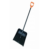 Лопата снеговая 1380* 400х400 цветная, крашеный алюминиевый черенок, V-ручка