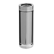 Дымоход утепленный Феррум d=150/210мм, L=1,0м, нержавеющий (430/0,5мм)/зеркальный нержавеющий, по воде