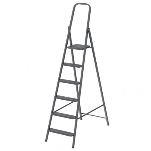 97946 Стремянка СИБРТЕХ 6 ступеней, компактная, стальная