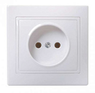 245470 Розетка 1-м СП Кварта 10А IP20 без заземл. бел. IEK ERK13-K01-10-DM