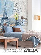 Фотообои Flizelini  Париж на кирпичах 2,7*2,7 м