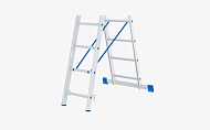 97907 Лестница двухсекционная СИБРТЕХ 2*7 ступеней 2*1,96м алюминиевая