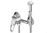 Смеситель для душа Decoroom, хром, с аксессуарами, без излива, с гигиеническим душем, латунь DR21058