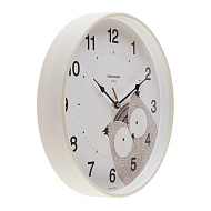 9344340 Часы настенные, серия: Интерьер, "Сова", d-30.5 см, плавный ход