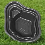 Пруд садовый декоративный пластик 190 л черный (1400 х 1050 х 400 мм)