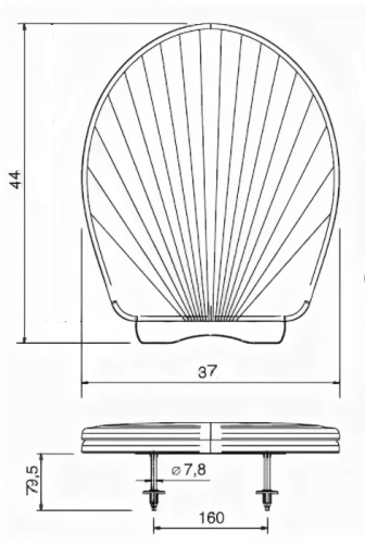 1593644 Сиденье Океан Ракушка, белый, жесткое