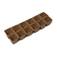 Торфяная кассета, 12 ячеек по 50 мл, 5 × 5 см