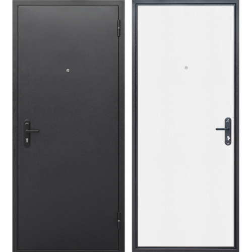 Дверь металлическая СТРОЙГОСТ 5 РФ Серебро Беленый дуб 2050*860 правая