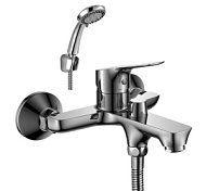 Смеситель для ванны Rossinka, хром, с аксессуарами, короткий излив  RS29-31