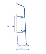 278 Плинтус Лексида 80х2200мм Сосна серая