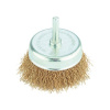 74475 Щетка для дрели Matrix, 50 мм, "чашка" со шпилькой, латунированная витая проволока