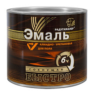 Эмаль для пола алкидно-уретановая РАДУГА светлый орех 1,9 кг, быстросохнущая