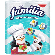 Полотенца бумажные FAMILIA 2 слоя 2шт Радуга