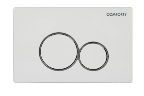 CF5097EW Кнопка для инсталляций Comforty с рамкой двухрежимная панель смыва,белая