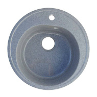 AG7C3 Мойка кухонная Agata, серая, круглая, врезная, кварцевая 500*180*500 мм