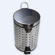 Ведро для мусора Санакс 7л, хром, перфорированное 107-H