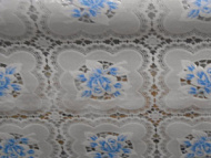 Клеенка EASY LACE ажурная ПВХ голубая  1,32*22м