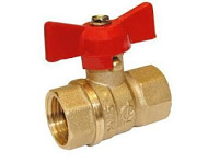 Кран шаровый DN20 вн*вн 3/4" бабочка латунь