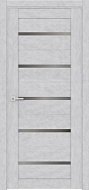 Дверное полотно остеклённое RITZ L1 2000*600 мм Бетон снежный стекло мателюкс