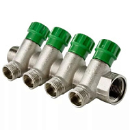 Коллектор регулирующий TIM под 45° 1"х3/4" ВР/НР 4 выхода под конус (мин.1/3/12)