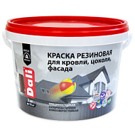 Краска фасадная DALI резиновая, красно-коричневая, 3,0кг