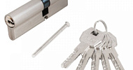 Цилиндровый механизм (80,10) Стандарт MAX 80 (40х40) SN 5кл мат.никель перф.ключ/ключ