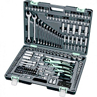 14115 Набор инструмента, 1/4", 3/8", 1/2", Cr-V, S2, усиленный кейс, 216 предм.// STELS