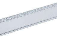 Карниз MAGELLAN Есенин  Ультракомпакт,белый глянец,декор планка серебро 70мм,3-х рядный 240см