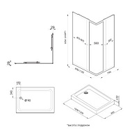 Душевая дверь Triton Вента Блэк 1200х800 см