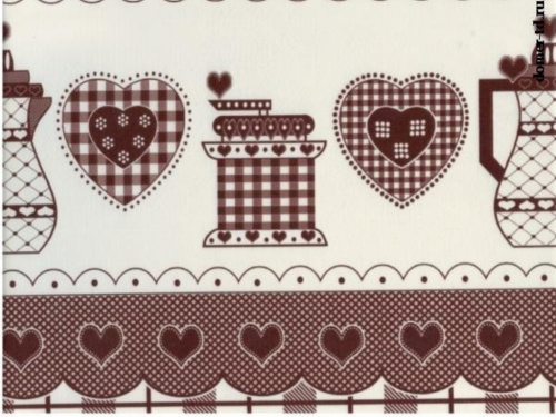 Клеенка ПЕРМСКАЯ тк/о  Кухонный мир коричн  130см*25м