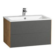 Тумба-умывальник Акватон Сохо 75 Дуб Веллингтон/Графит Софт