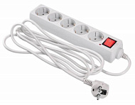 Удлинитель с сетевым фильтром 5х3м BURO с заземл. 7А IP20 500SL-3-G 1.5кВт